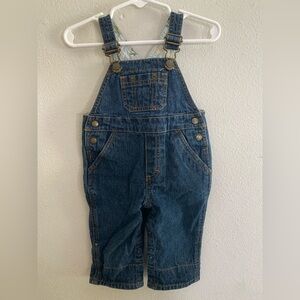 Gymboree Classic Lined Cowboys Blue Overalls 3-6 Months